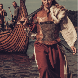 shield maiden wading ashore